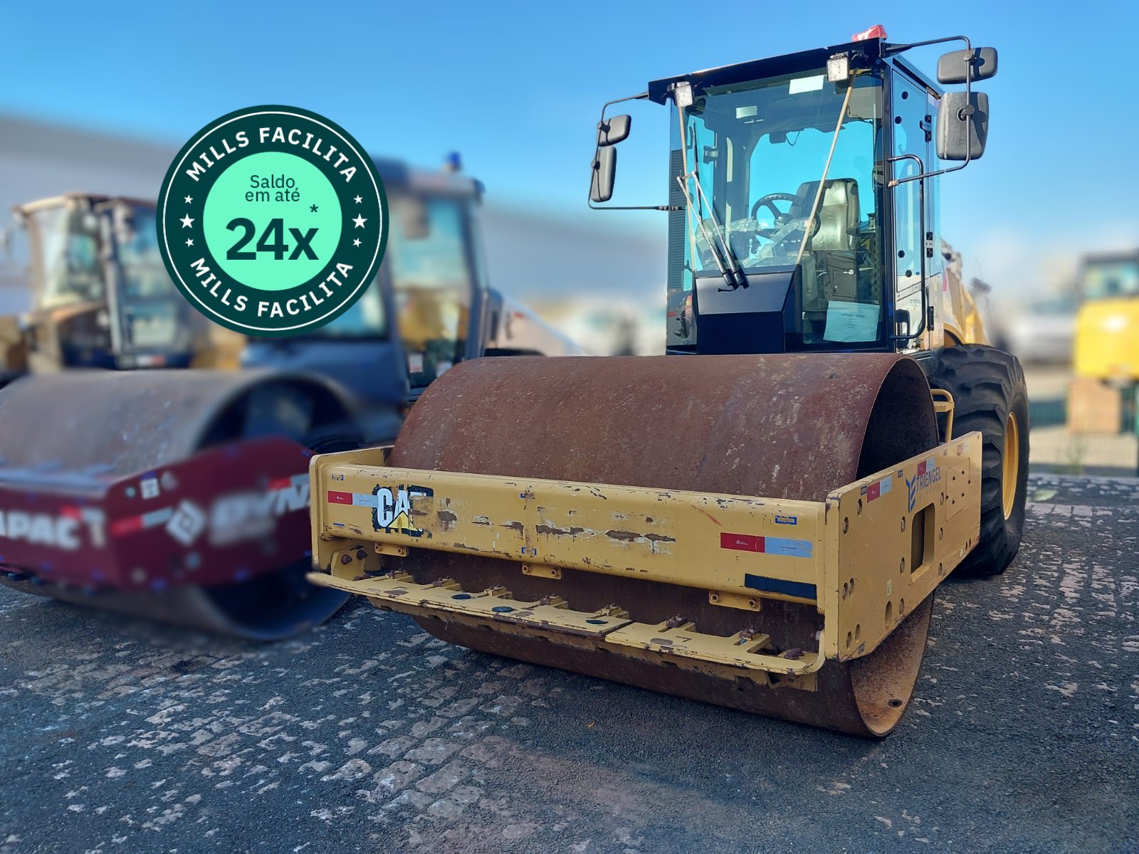 Rolo Compactador Liso Caterpillar CS54B