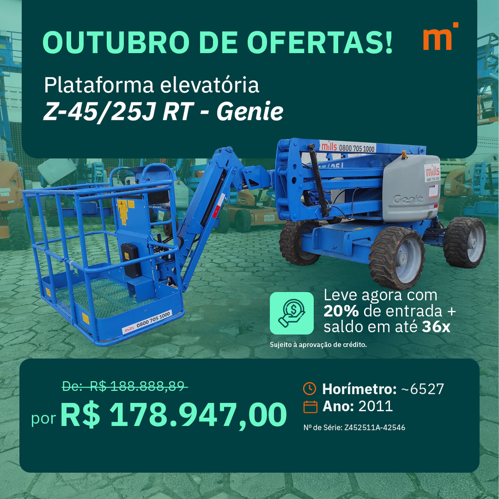 Plataforma Elevatória Articulada Diesel Z-45/25J RT