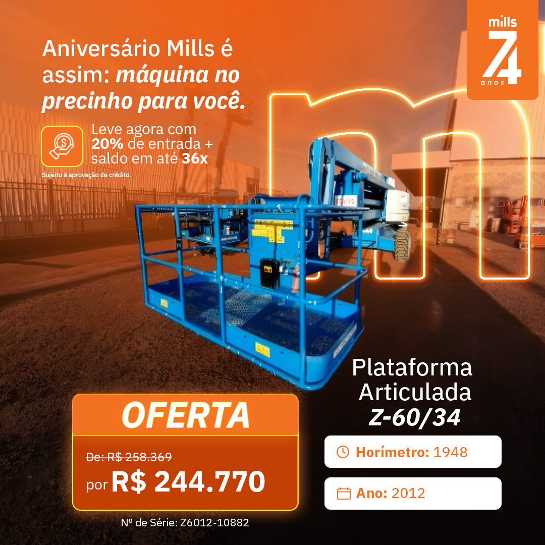Plataforma Elevatória Articulada Diesel Z-60/34