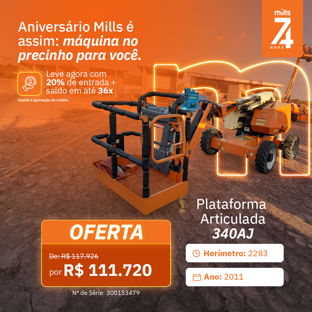 Plataforma Elevatória Articulada Diesel 340AJ