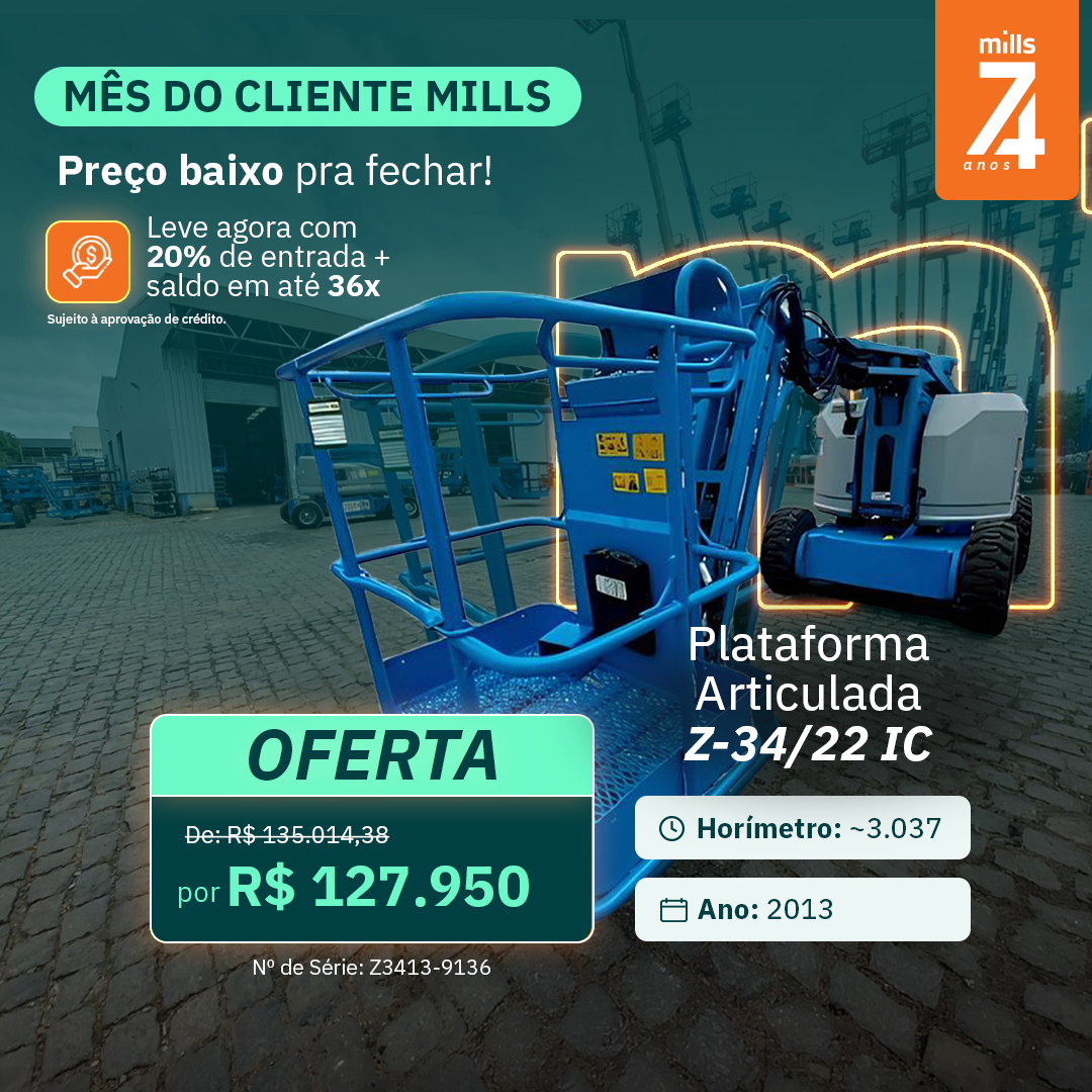 Plataforma Elevatória Articulada Diesel Z-34/22 IC