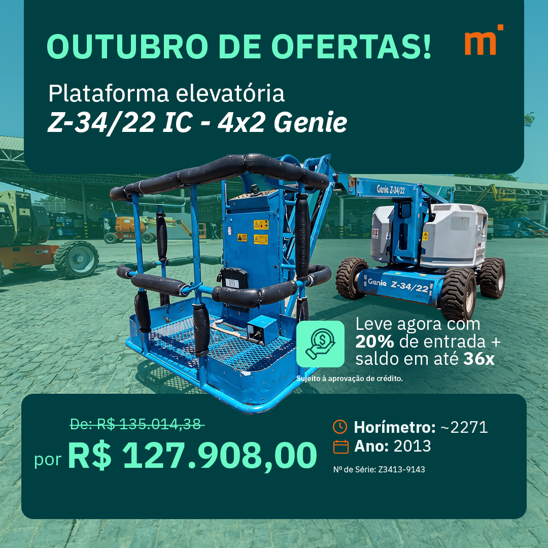 Plataforma Elevatória Articulada Diesel Z-34/22 IC