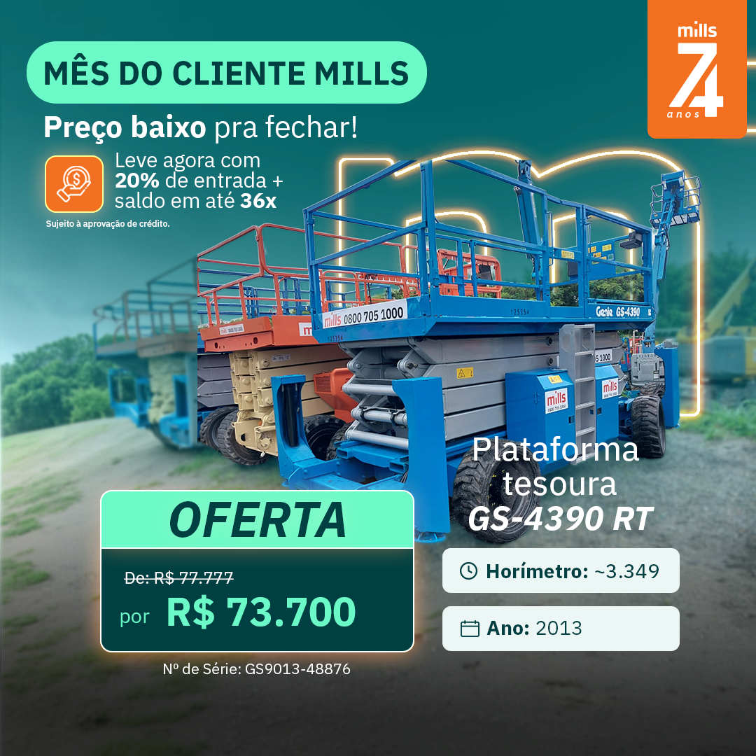 Plataforma Elevatória Tesoura Diesel GS-4390 RT