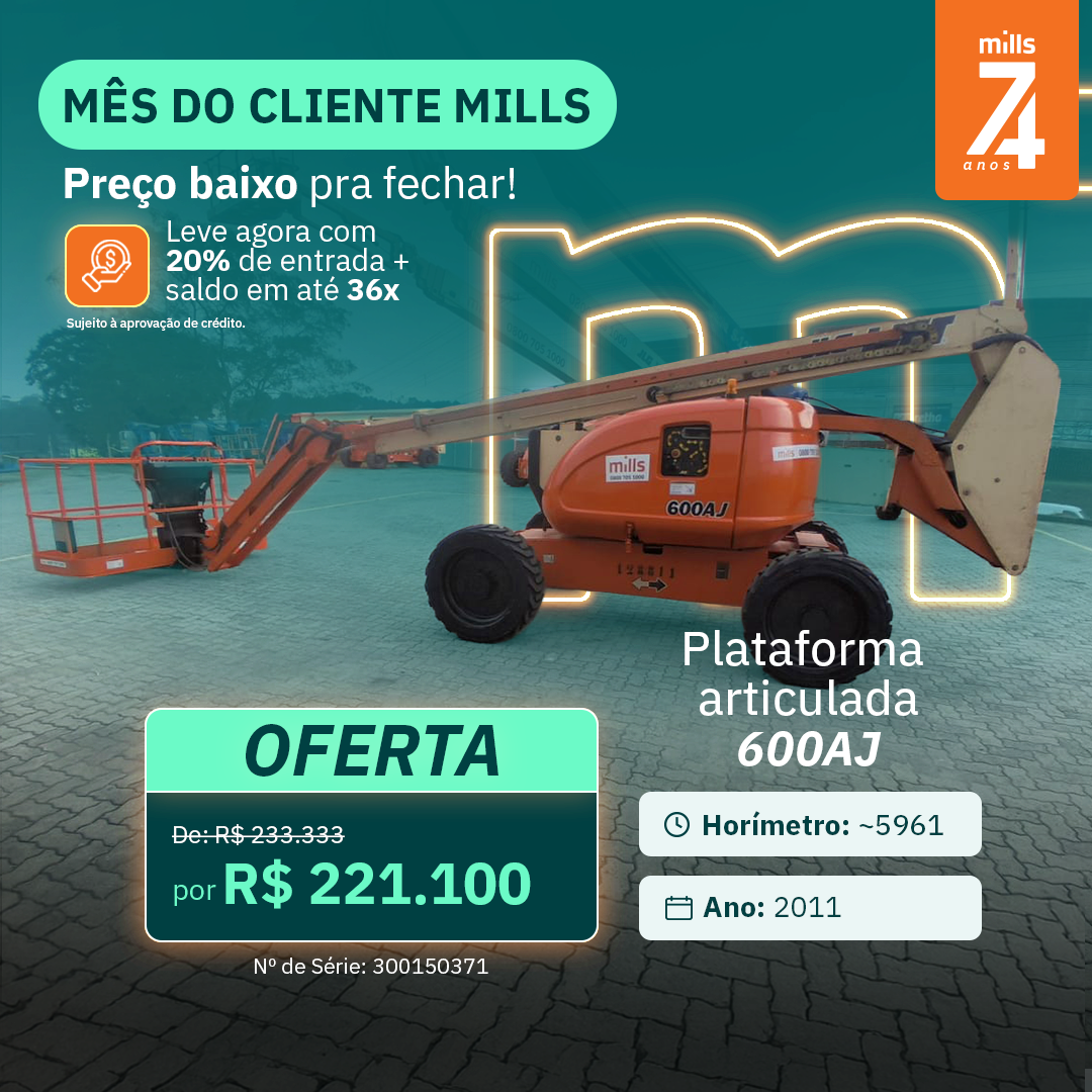 Plataforma Elevatória Articulada Diesel 600AJ