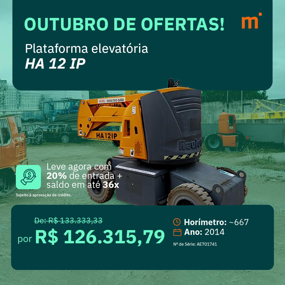 Plataforma Elevatória Articulada Elétrica HA 12 IP