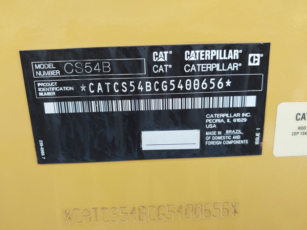 Rolo Compactador Liso Caterpillar CS54B