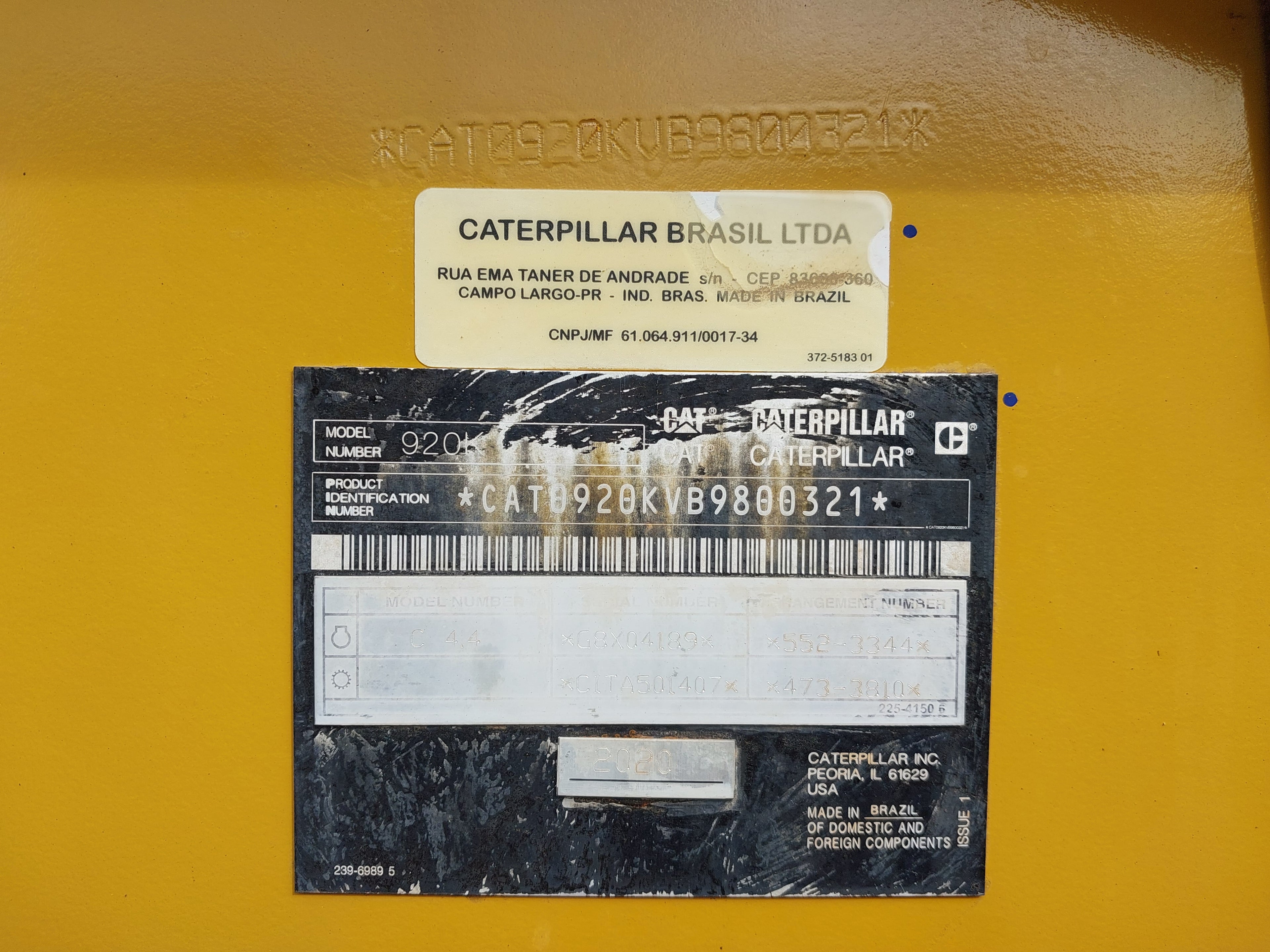 Pá Carregadeira Caterpillar 920K
