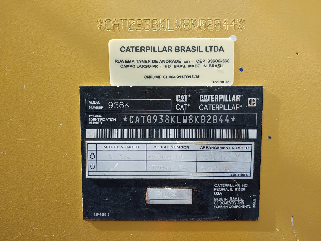 Pá Carregadeira Caterpillar 938K SugarCane