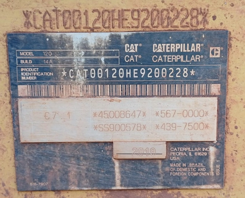 Motoniveladora Caterpillar 120