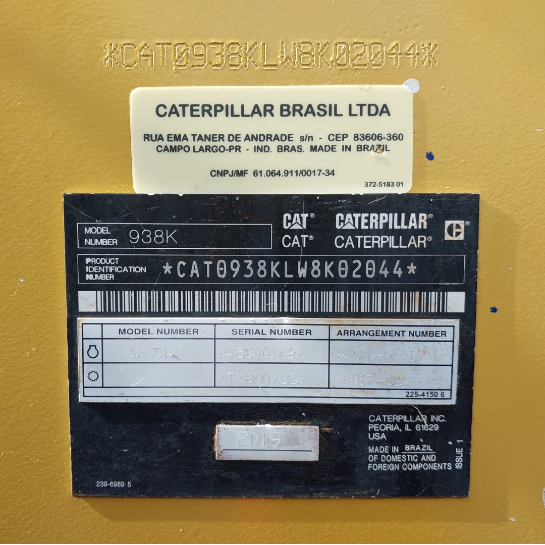 Pá Carregadeira Caterpillar 938K SugarCane
