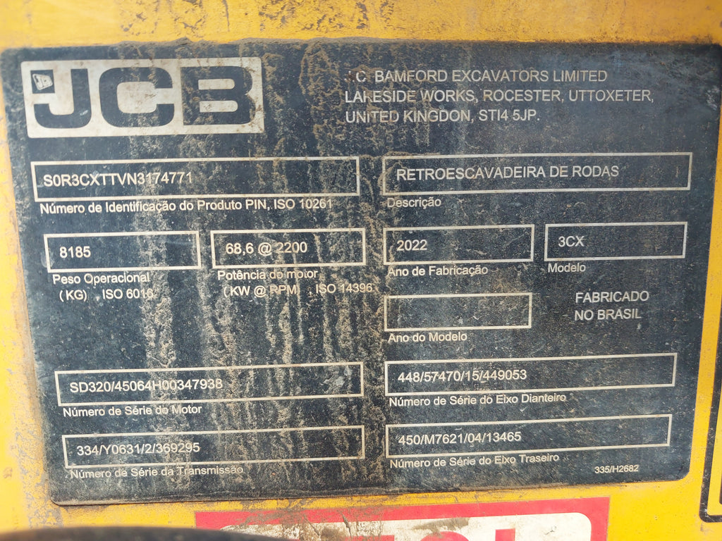 Retroescavadeira JCB 3CX