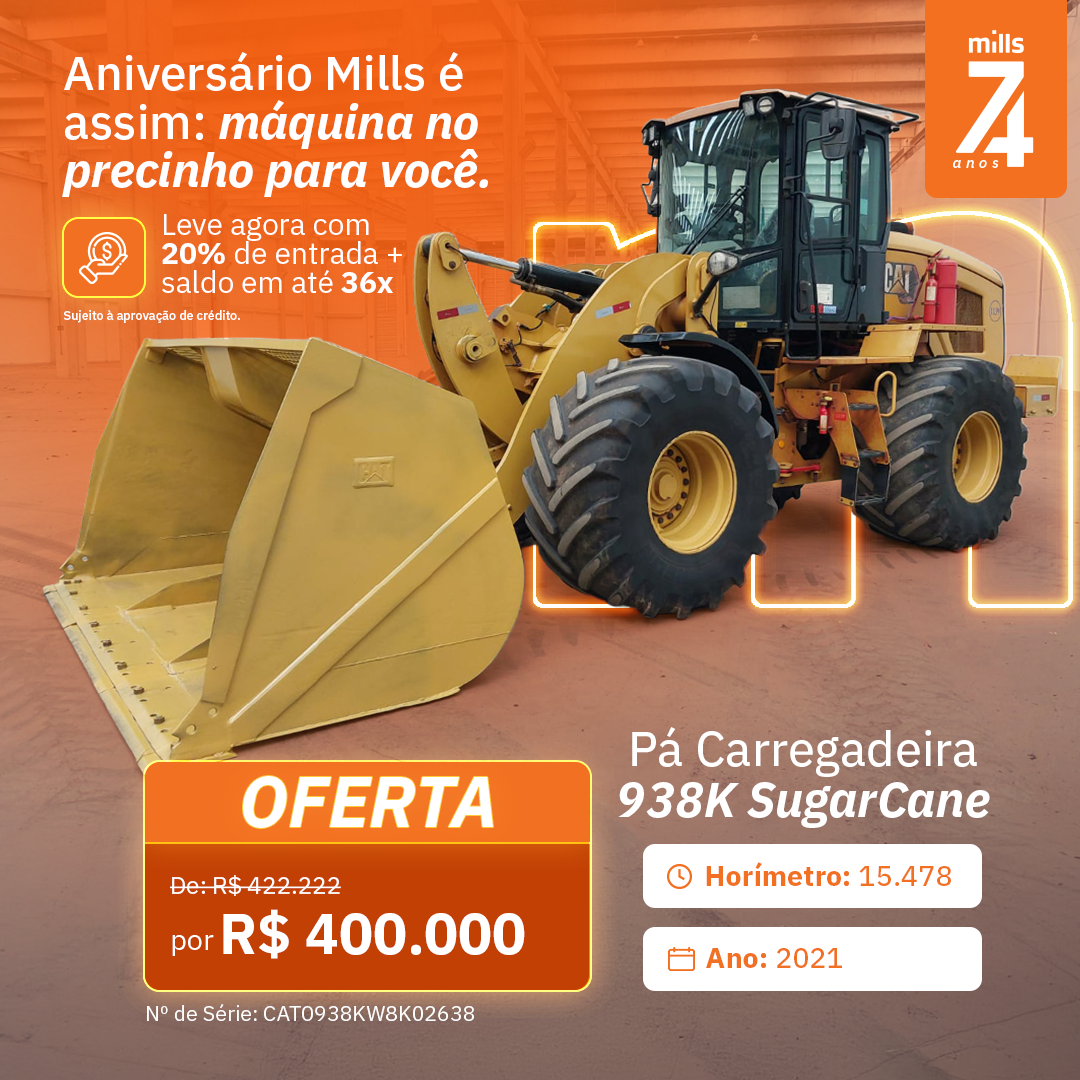 Pá Carregadeira Caterpillar 938K SugarCane