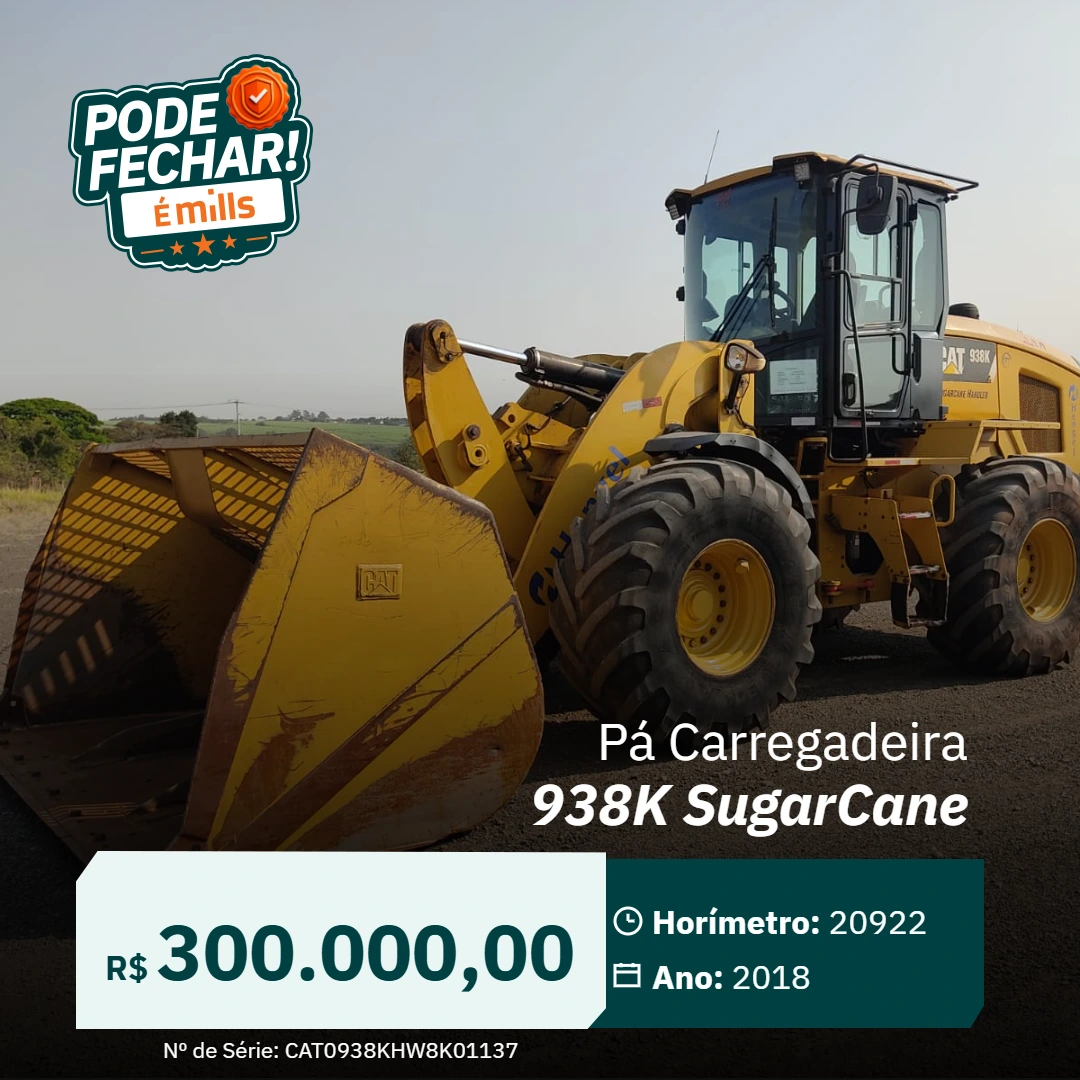 Pá Carregadeira Caterpillar 938K SugarCane