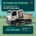Caminhão Caçamba 14 m³ Volkswagen 26-280 Constellation 6x4 2p (diesel)(E5)