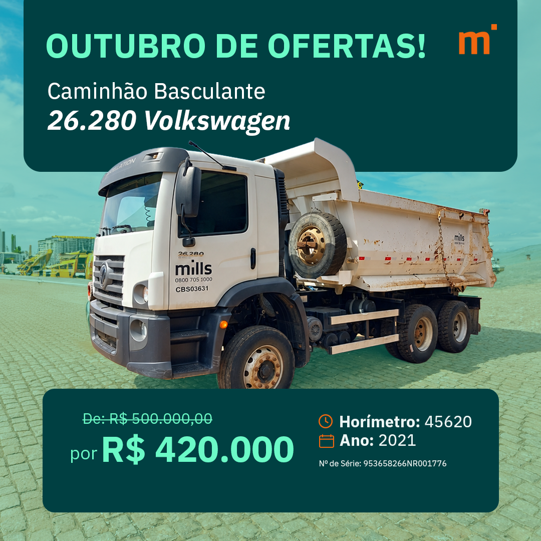 Caminhão Caçamba 14 m³ Volkswagen 26-280 Constellation 6x4 2p (diesel)(E5)