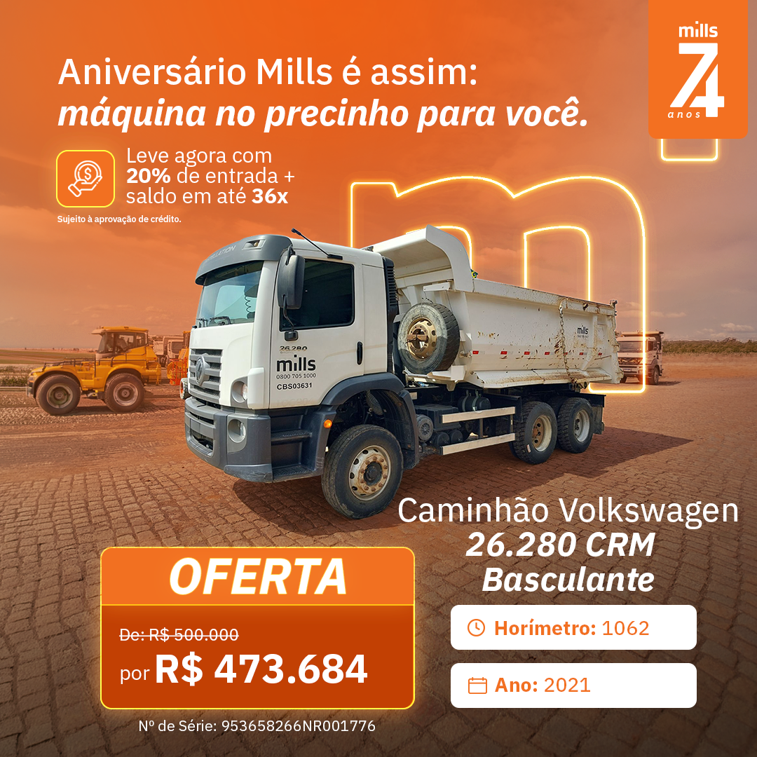 Caminhão Caçamba 14 m³ Volkswagen 26-280 Constellation 6x4 2p (diesel)(E5)