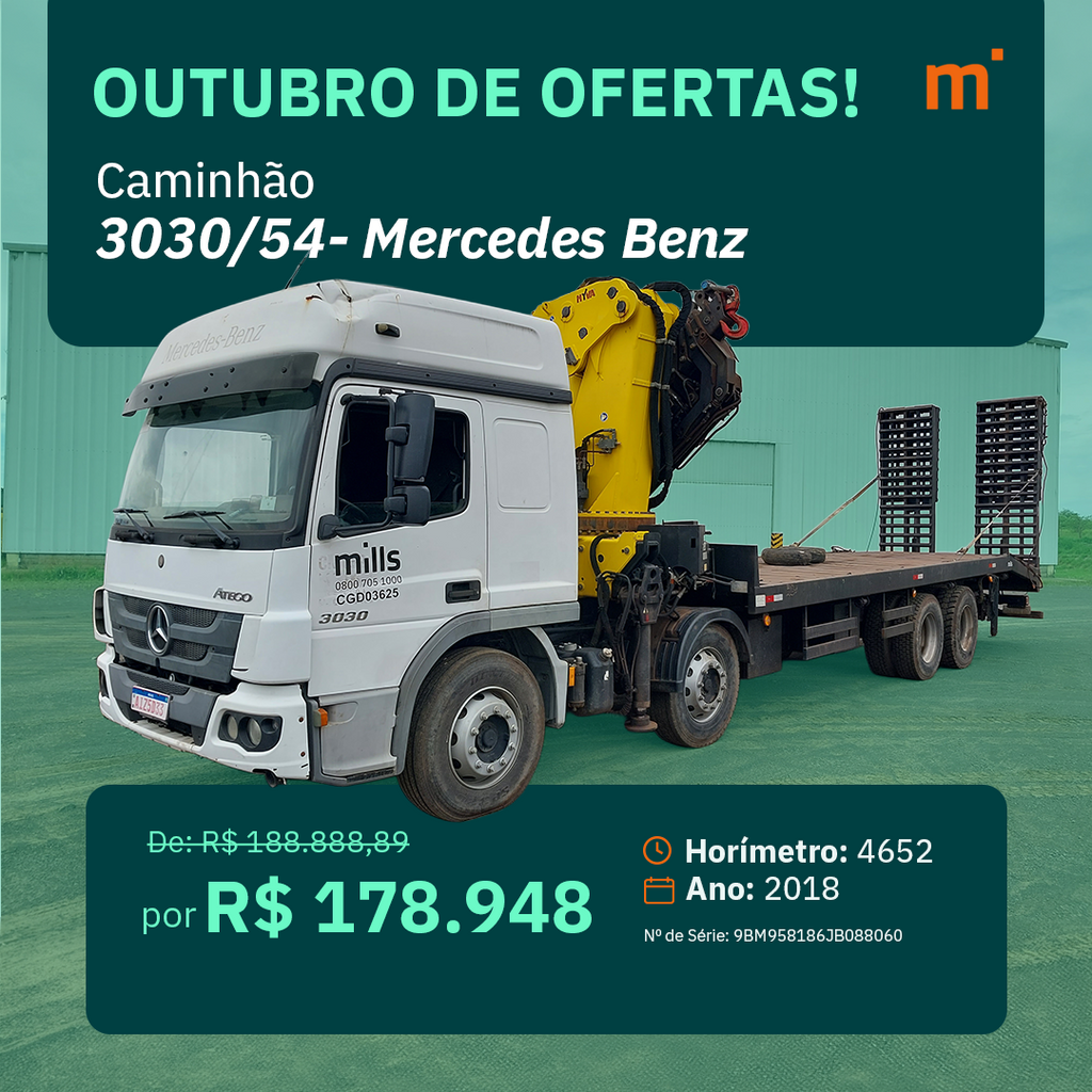 Caminhão Guindauto 3030/54 Mercedes Benz - Com Munck