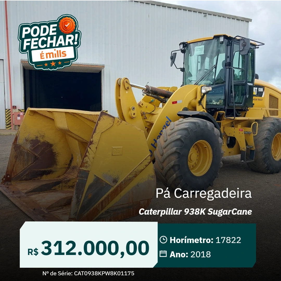 Pá Carregadeira Caterpillar 938K SugarCane