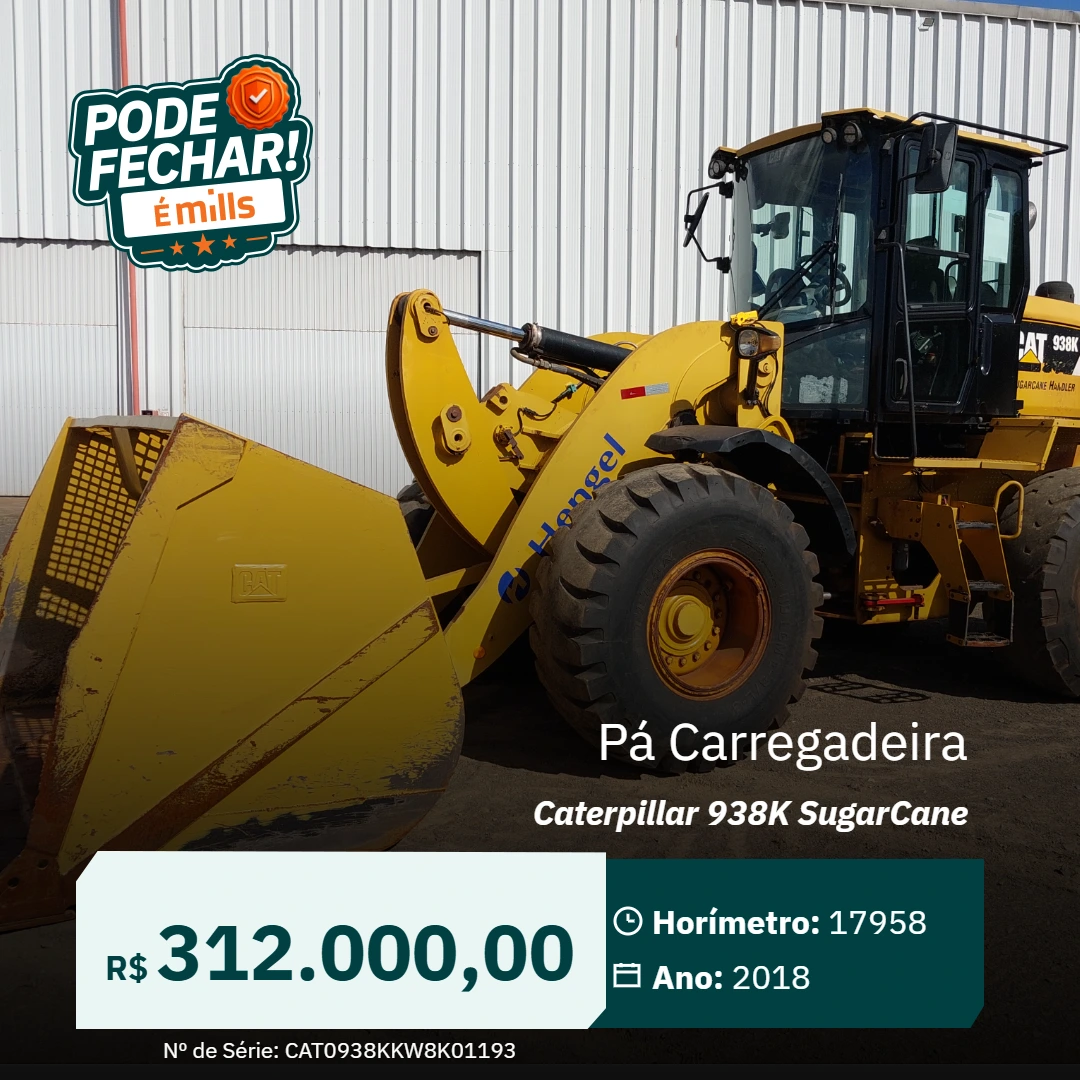 Pá Carregadeira Caterpillar 938K SugarCane
