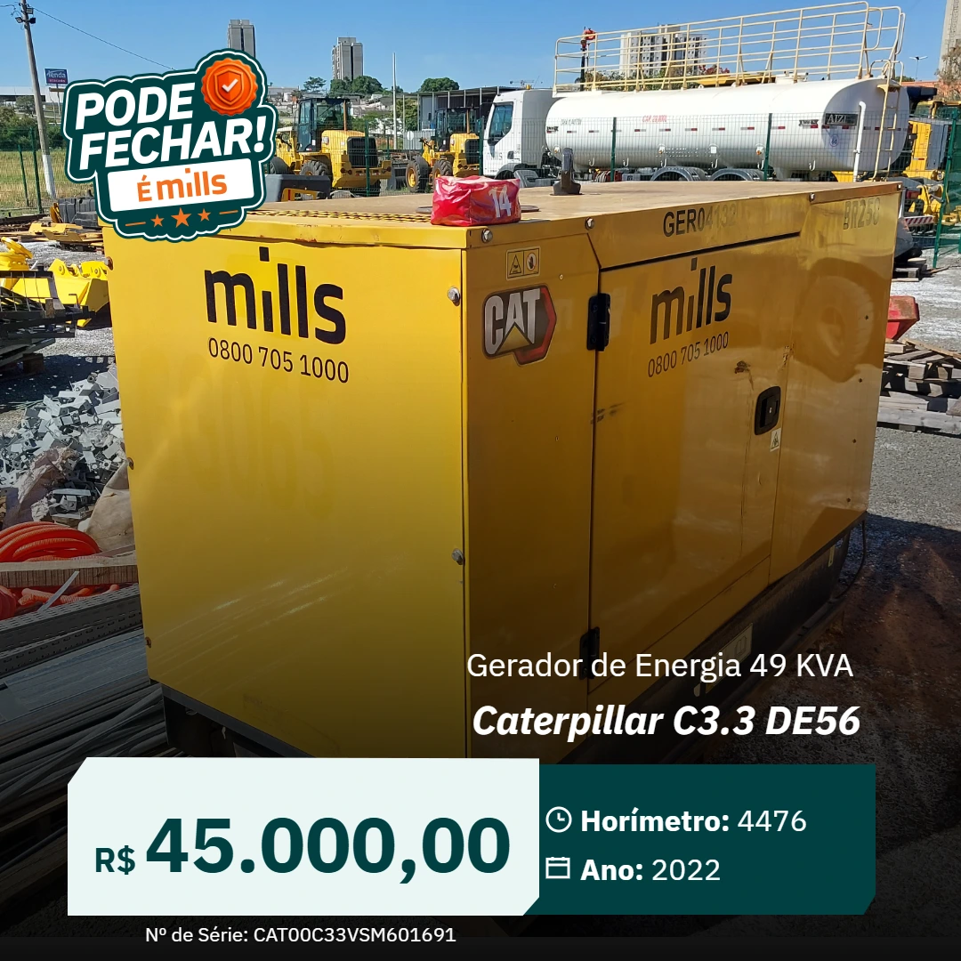 Gerador de Energia 49 KVA - Caterpillar C3.3 DE56