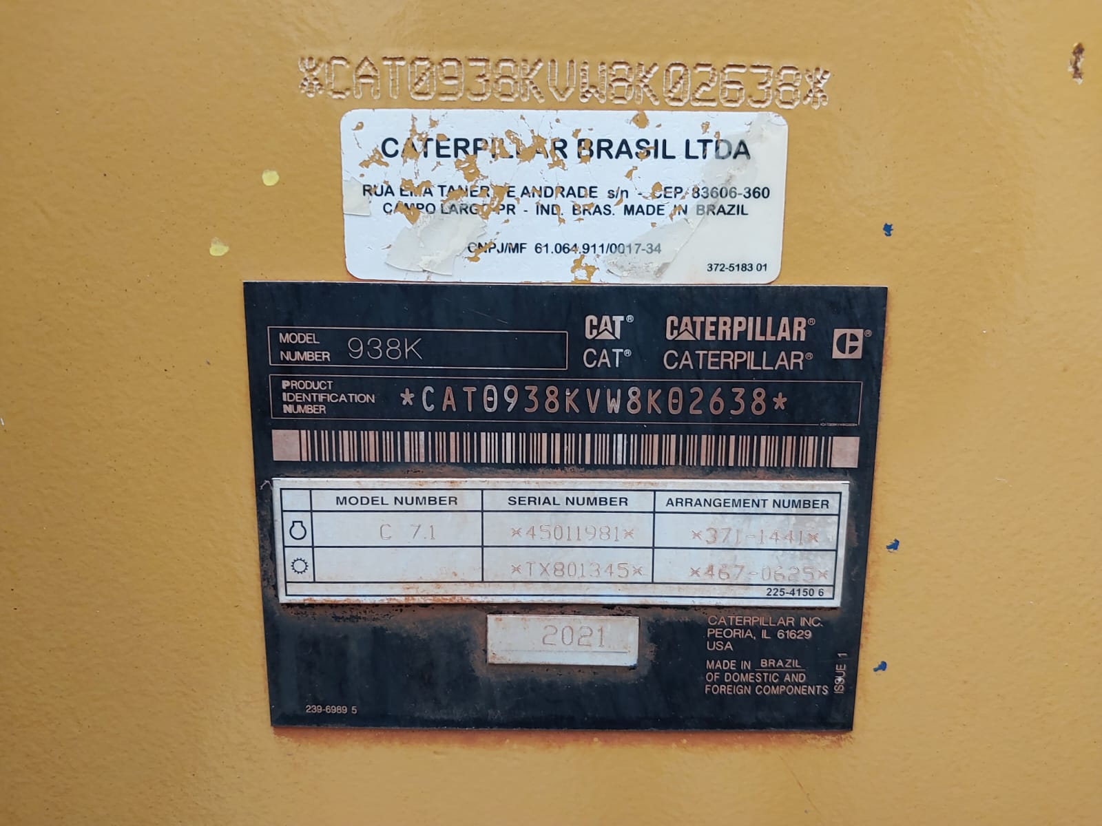 Pá Carregadeira Caterpillar 938K SugarCane