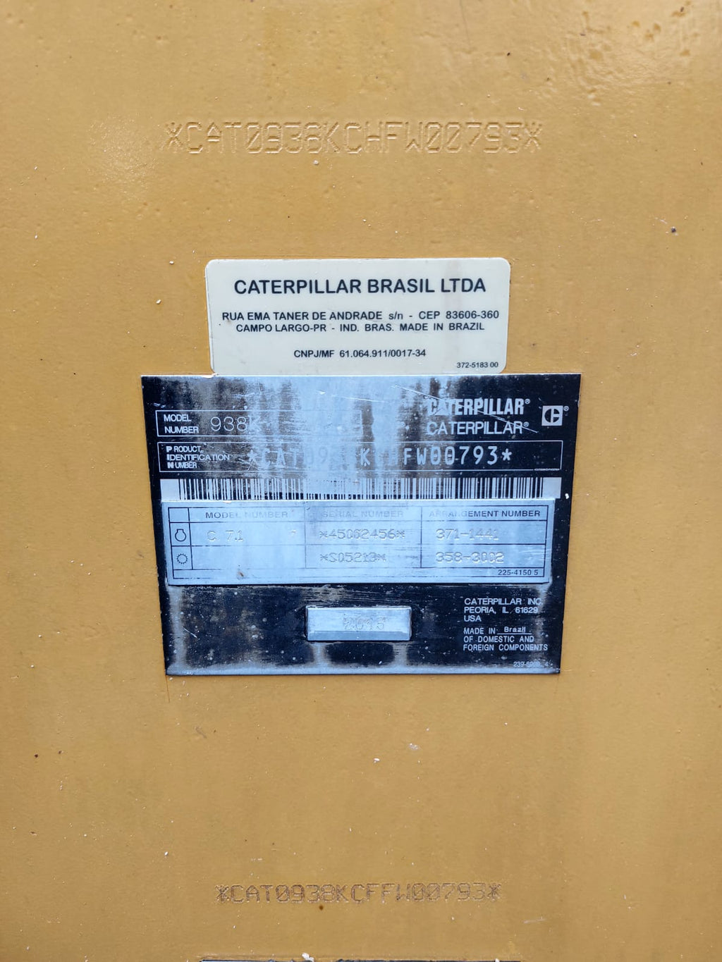 Pá Carregadeira Caterpillar 938K