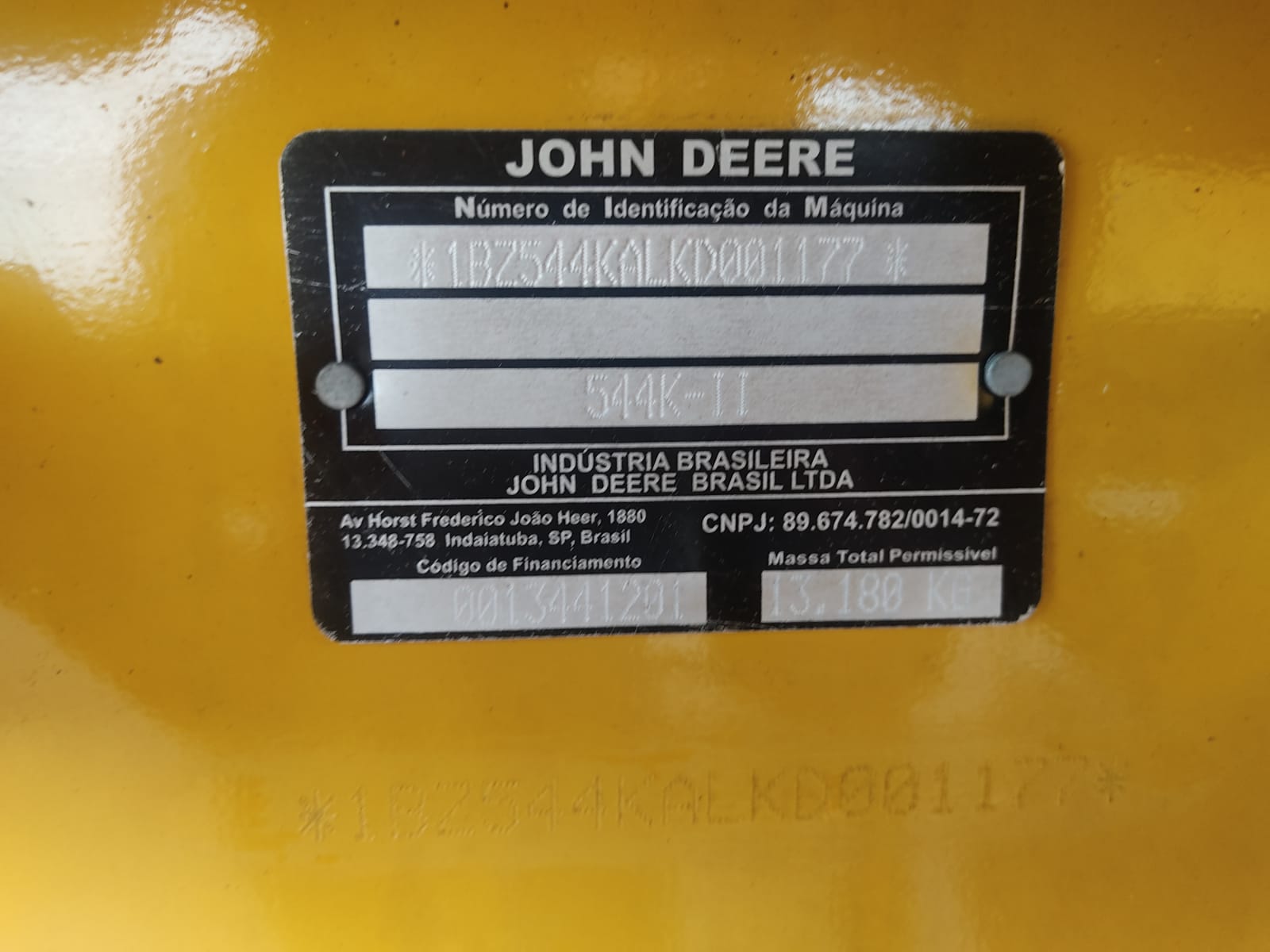 Pá Carregadeira John Deere 544K