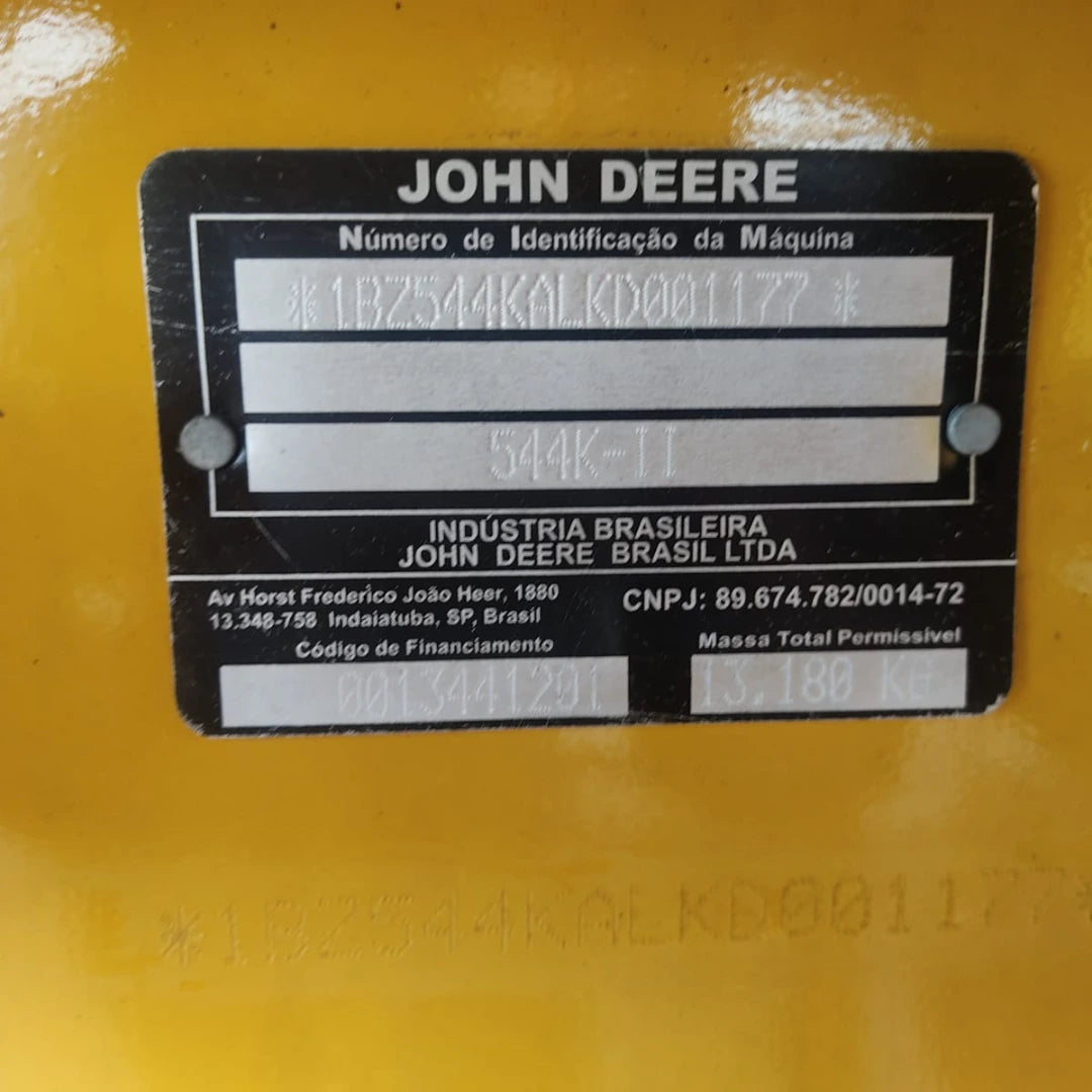 Pá Carregadeira John Deere 544K