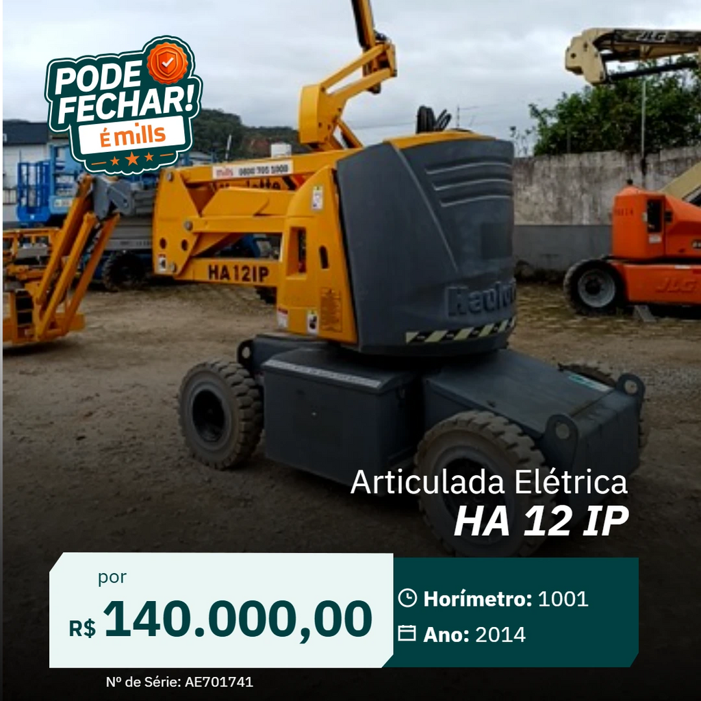 Plataforma Elevatória Articulada Elétrica HA 12 IP