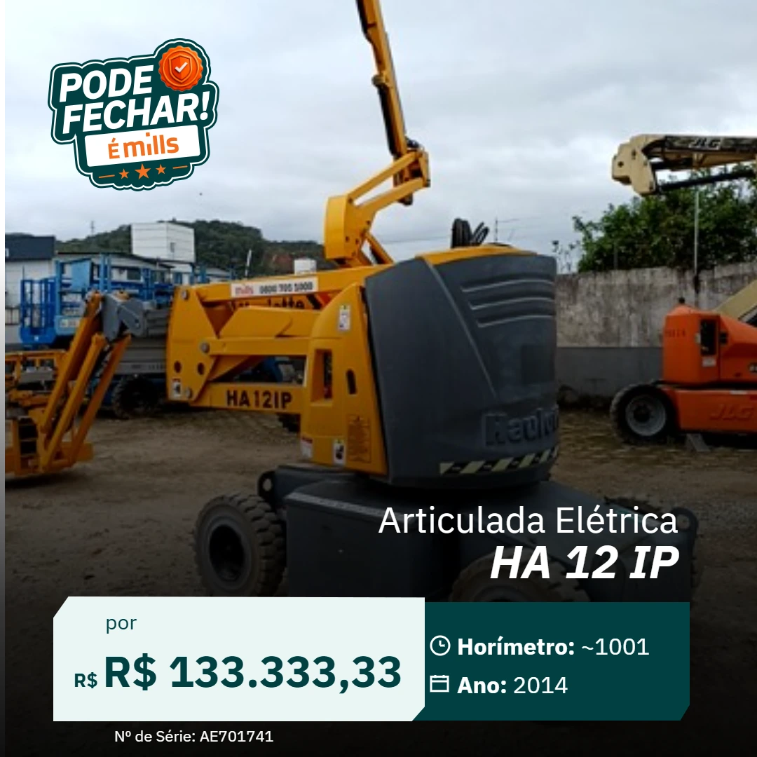 Plataforma Elevatória Articulada Elétrica HA 12 IP