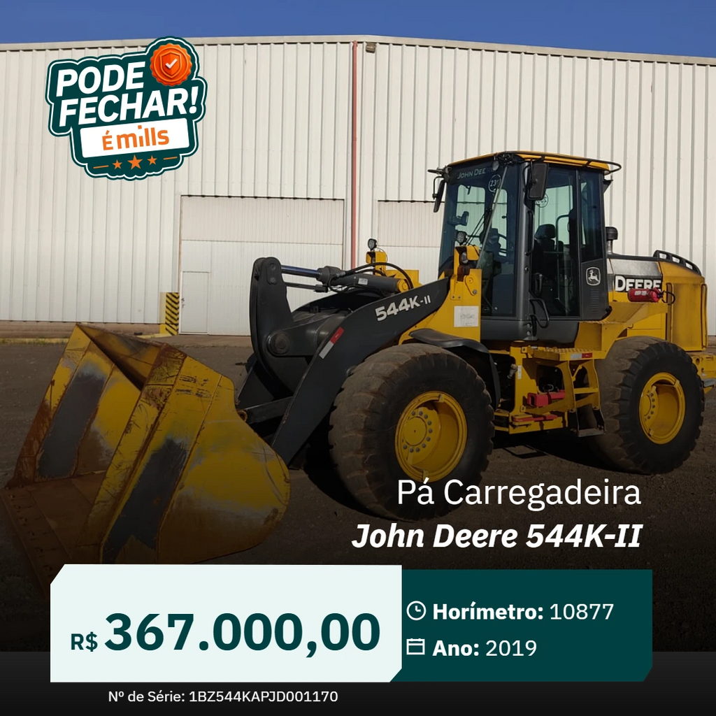 Pá Carregadeira John Deere 544K