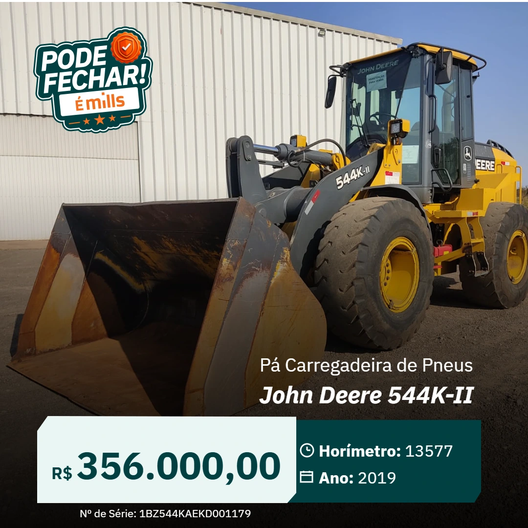 Pá Carregadeira John Deere 544K