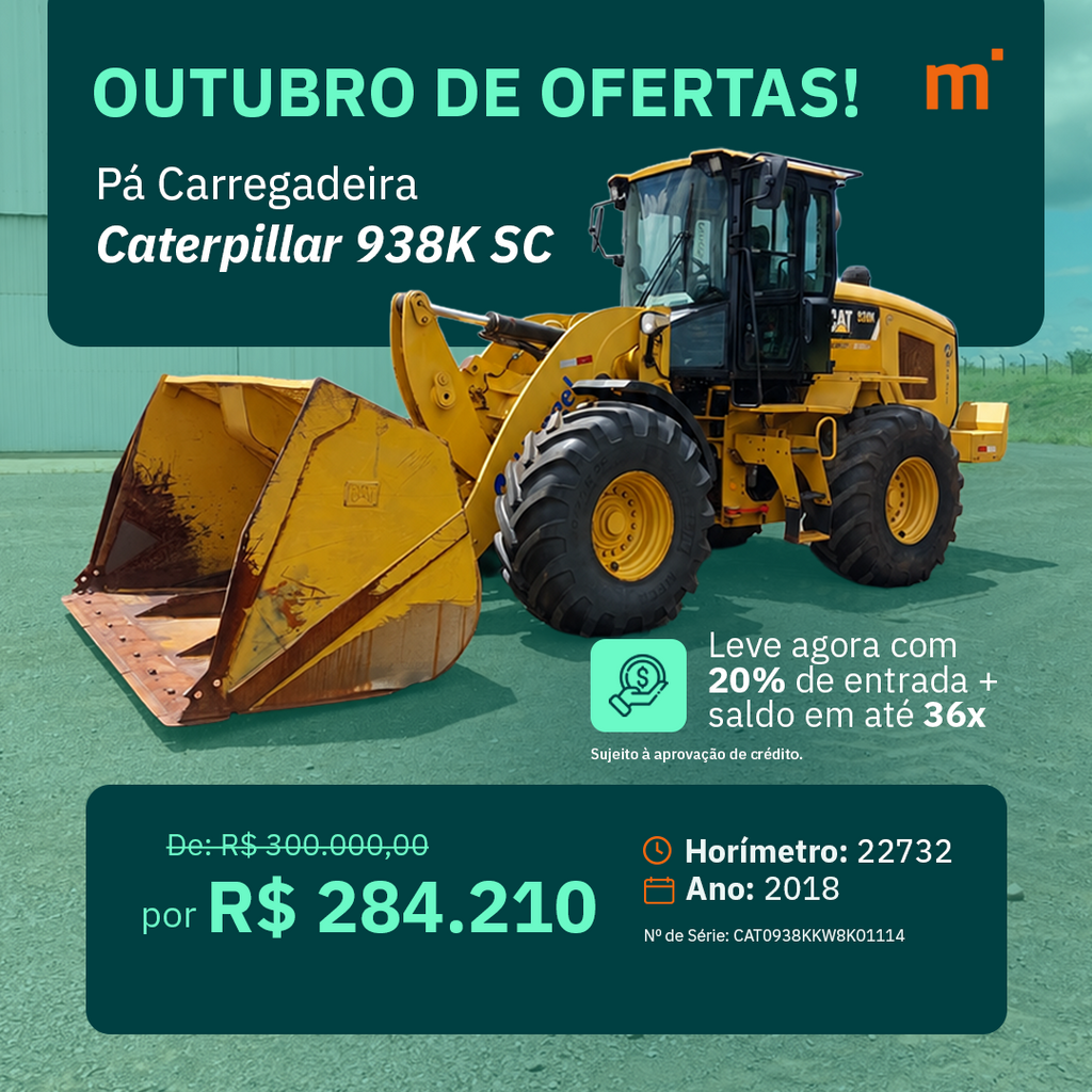 Pá Carregadeira Caterpillar 938K SugarCane