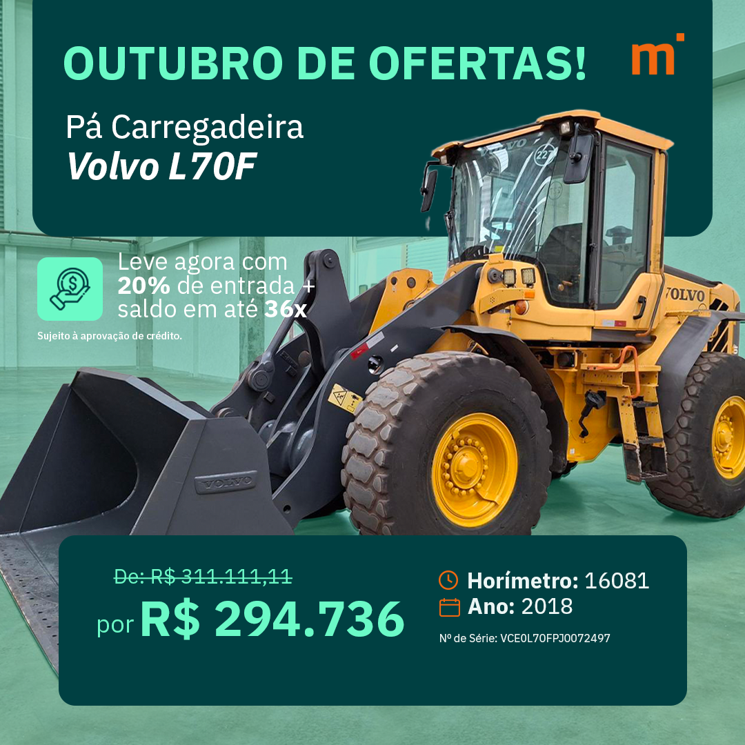 Pá Carregadeira Volvo L70F