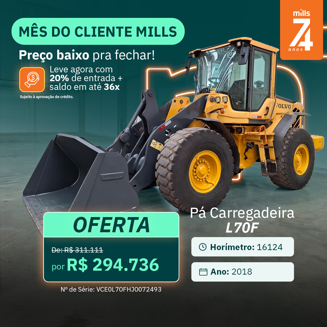 Pá Carregadeira Volvo L70F