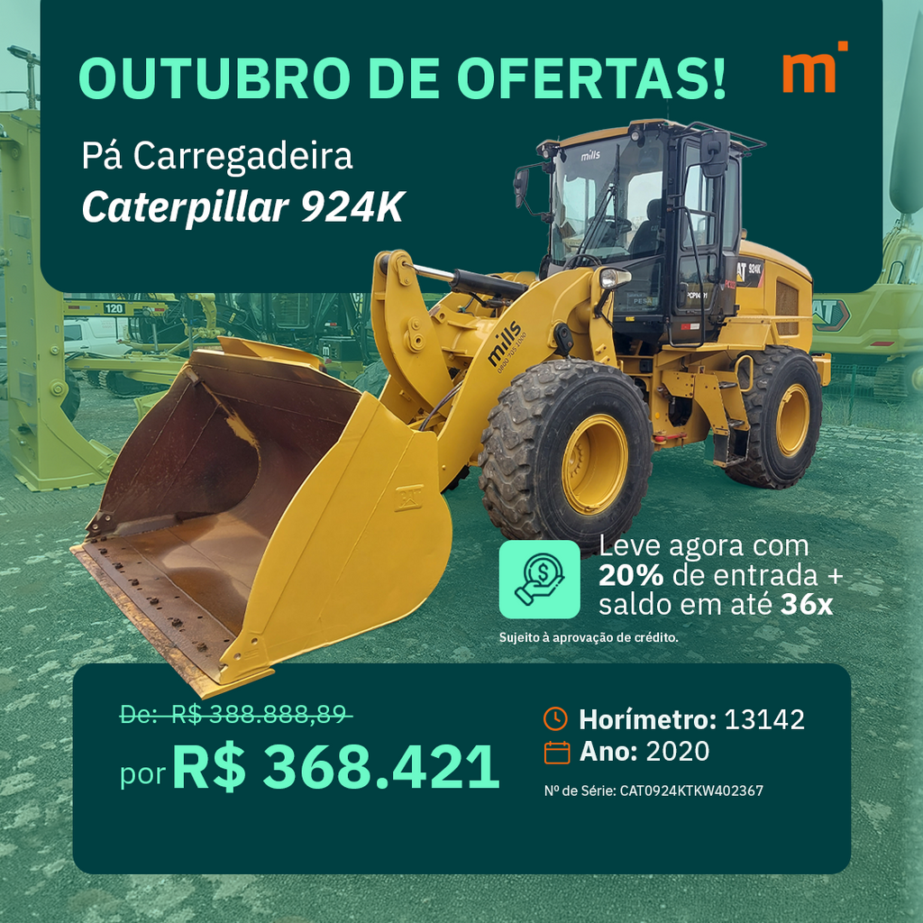 Pá Carregadeira Caterpillar 924K