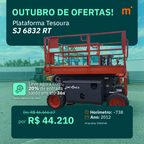 Plataforma Tesoura Diesel SJ 6832 RT