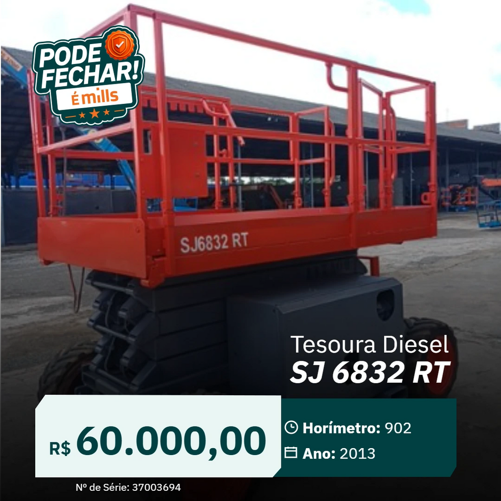 Plataforma Tesoura Diesel SJ 6832 RT