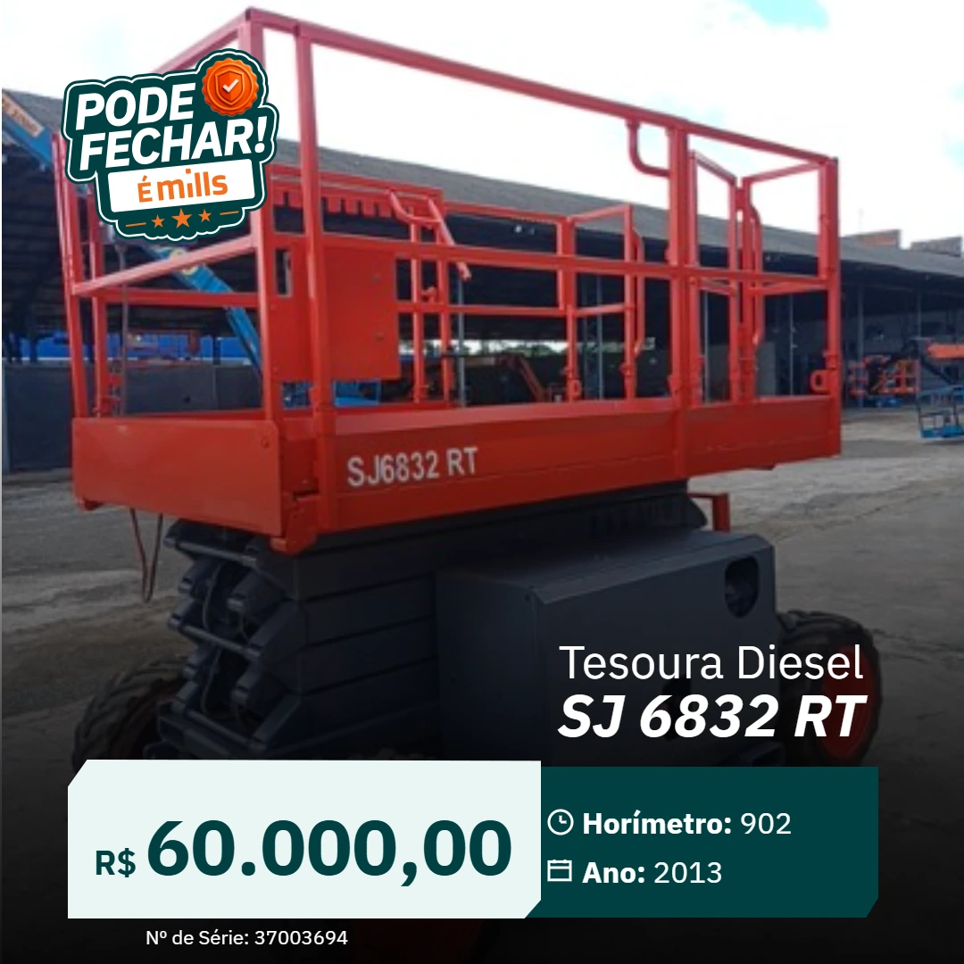 Plataforma Tesoura Diesel SJ 6832 RT