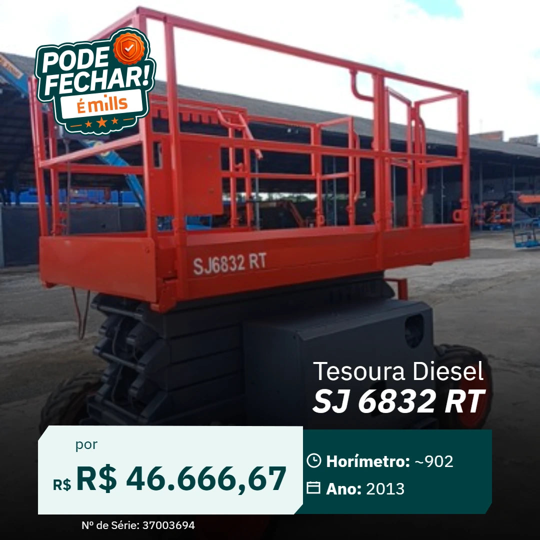 Plataforma Tesoura Diesel SJ 6832 RT