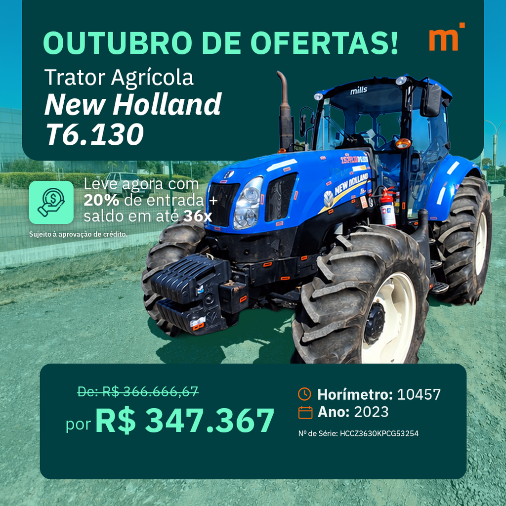 Trator Agrícola New Holland T6.130