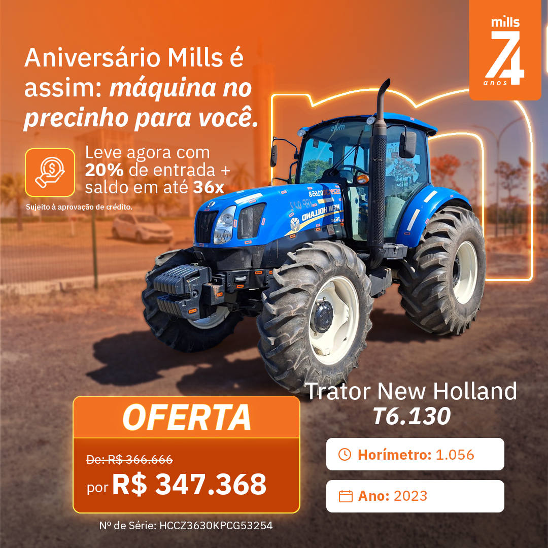 Trator Agrícola New Holland T6.130