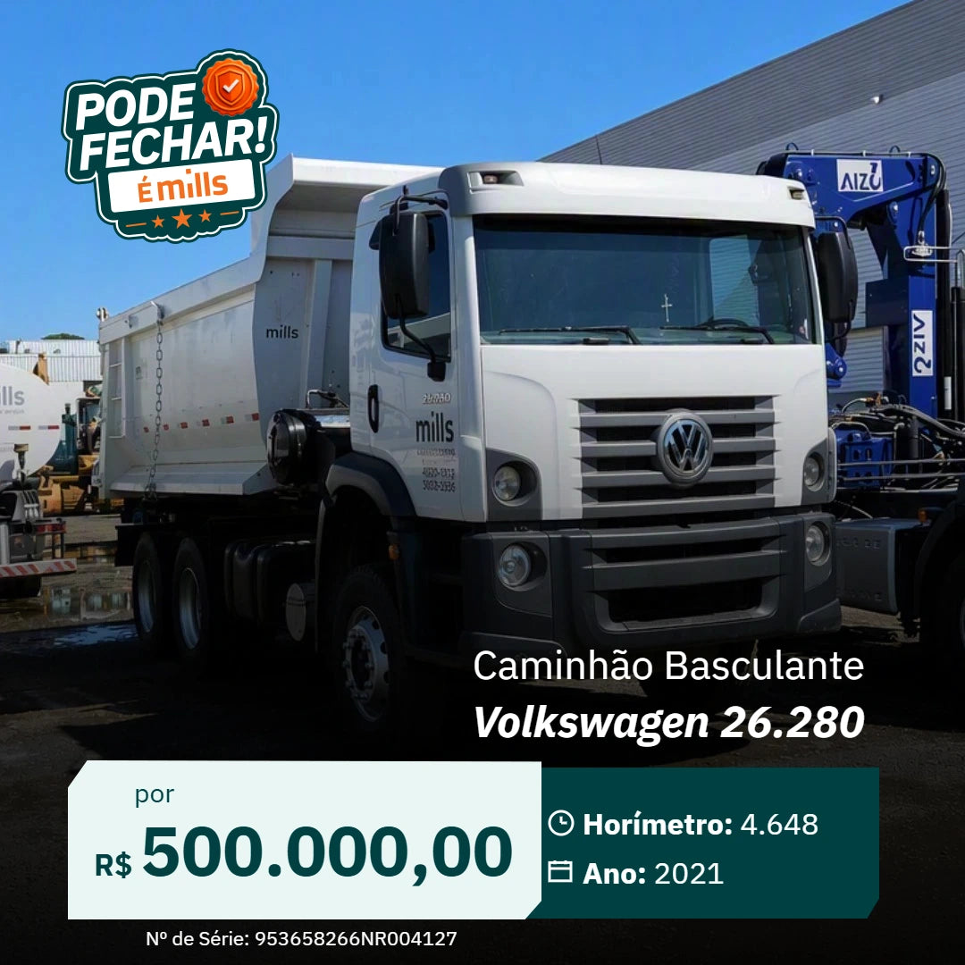 Caminhão Basculante Volkswagen 26.280 - Constellation 6x4 2p / 14 m³