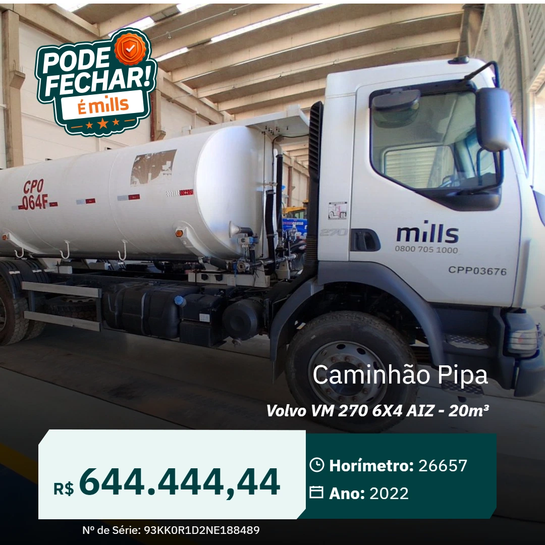 Caminhão Pipa Volvo VM 270 6X4 AIZ - 20m³