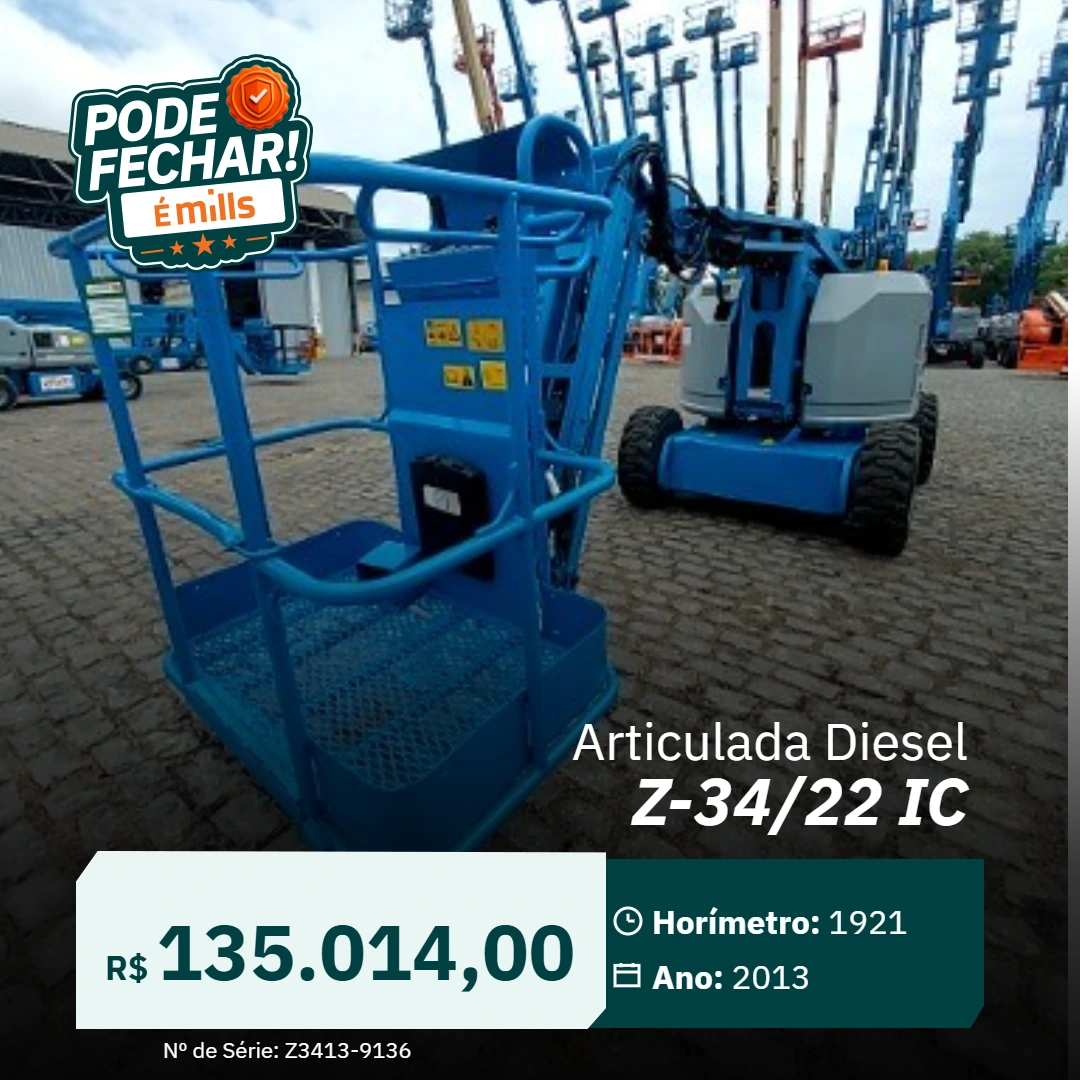 Plataforma Elevatória Articulada Diesel Z-34/22 IC