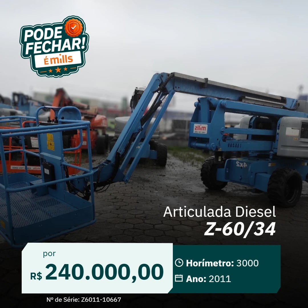 Plataforma Elevatória Articulada Diesel Z-60/34