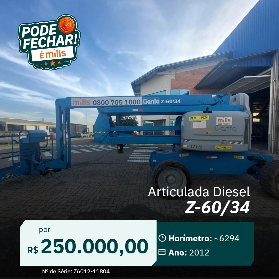 Plataforma Elevatória Articulada Diesel Z-60/34